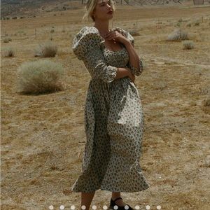 Doen MERIBEL DRESS -- CRÈME FLEURS D'AVIGNON